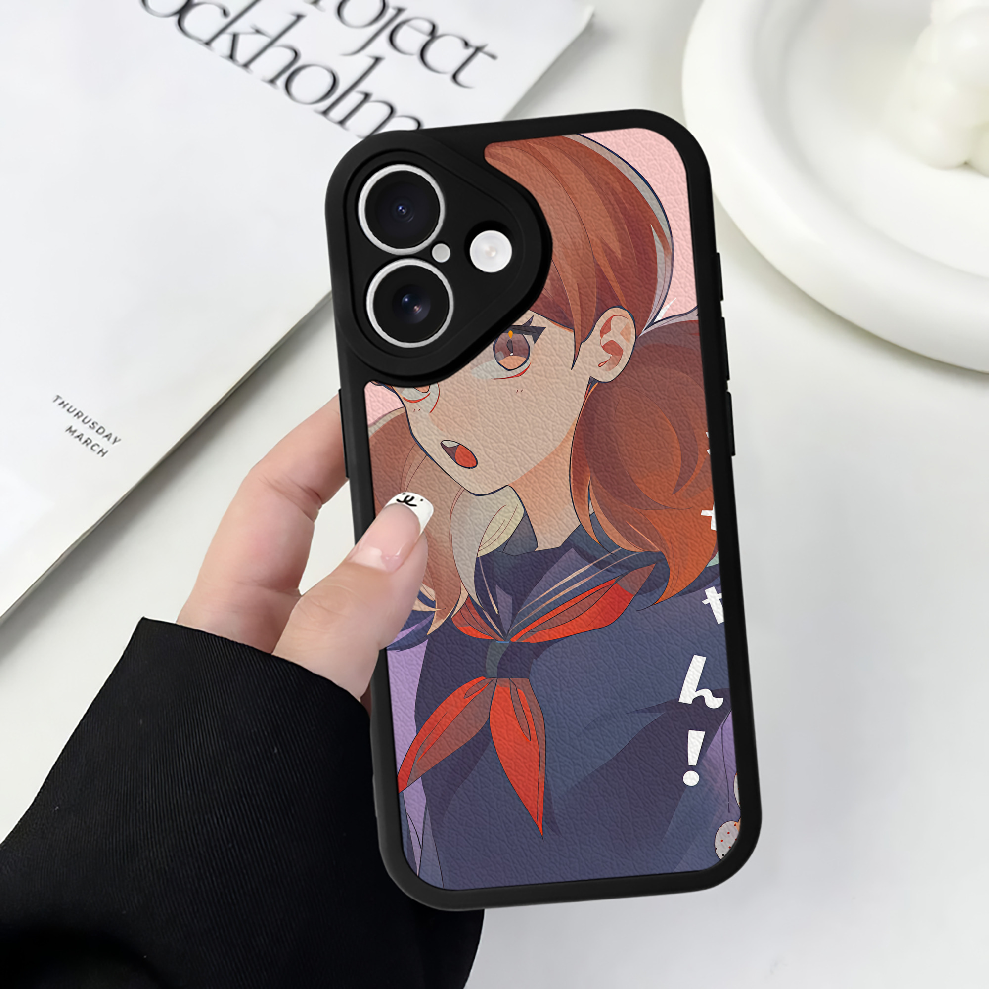 （画像用） ハイキュー!! Haikyu!! 【iPhone 16シリーズ対応】シリコンスマホケース（レザー調） 材質：シリコン